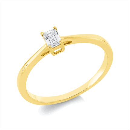 Solitaeire 4er-Krappe Gelbgold 18kt 0,21 Diamantringe mit 1 Diamanten - 1IC92