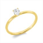 Solitaeire 4er-Krappe Gelbgold 18kt 0,25 Diamantringe mit 1 Diamanten - 1IE18
