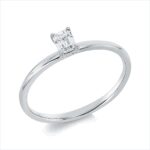 Solitaeire 4er-Krappe Weißgold 18kt 0,27 Diamantringe mit 1 Diamanten - 1IE22
