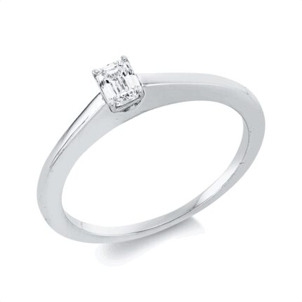 Solitaeire 4er-Krappe Weißgold 18kt 0,25 Diamantringe mit 1 Diamanten - 1IE83