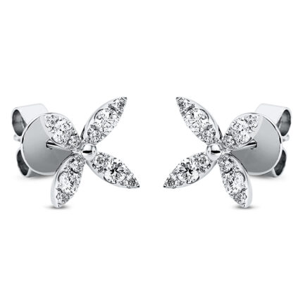 Ohrstecker Weißgold 18kt 0,48 Diamantschmuck mit 24 Diamanten - 2L888