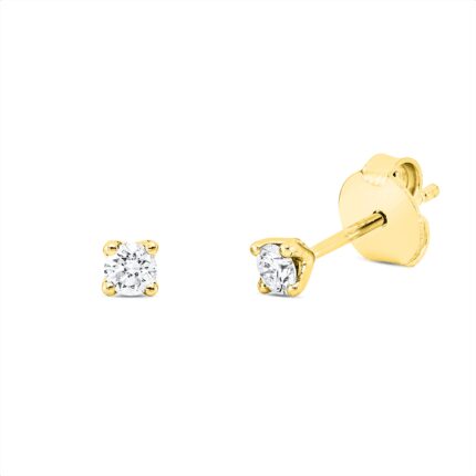 Ohrstecker 4er-Krappe Gelbgold 18kt 0,20 Diamantschmuck mit 2 Diamanten - 2U260