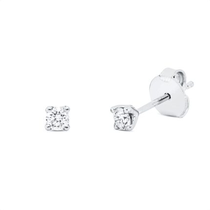 Ohrstecker 4er-Krappe Weißgold 18kt 0,25 Diamantschmuck mit 2 Diamanten - 2U261