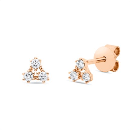 Ohrstecker Rosegold 18kt 0,13 Diamantschmuck mit 6 Diamanten - 2V742