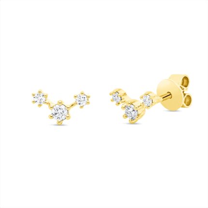 Ohrstecker Gelbgold 18kt 0,20 Diamantschmuck mit 6 Diamanten - 2V745