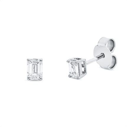 Ohrstecker 4er-Krappe Weißgold 18kt 0,38 Diamantschmuck mit 2 Diamanten - 2V748