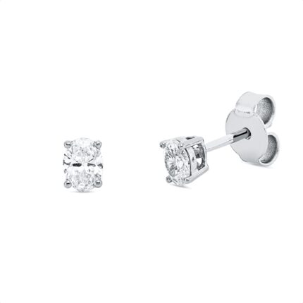 Ohrstecker 4er-Krappe Weißgold 18kt 0,38 Diamantschmuck mit 2 Diamanten - 2V749