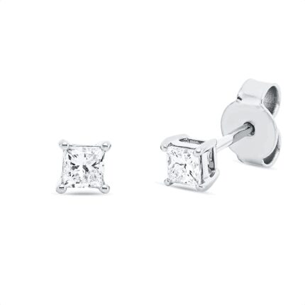 Ohrstecker 4er-Krappe Weißgold 18kt 0,37 Diamantschmuck mit 2 Diamanten - 2V752