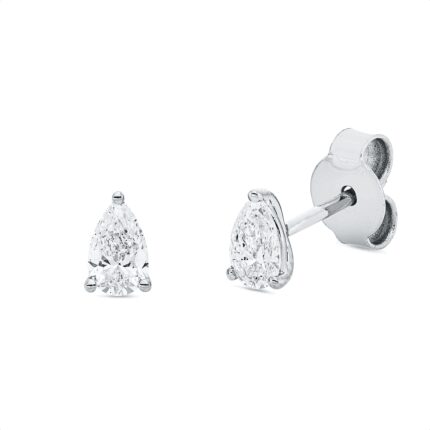 Ohrstecker 3er-Krappe Weißgold 18kt 0,48 Diamantschmuck mit 2 Diamanten - 2V781