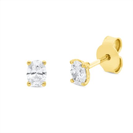 Ohrstecker 4er-Krappe Gelbgold 18kt 0,47 Diamantschmuck mit 2 Diamanten - 2V786