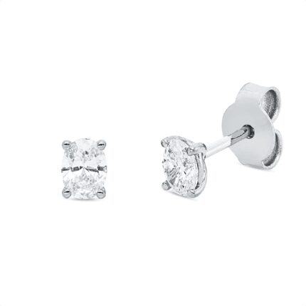 Ohrstecker 4er-Krappe Weißgold 18kt 0,47 Diamantschmuck mit 2 Diamanten - 2V786