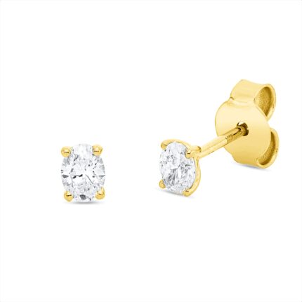 Ohrstecker 4er-Krappe Gelbgold 18kt 0,36 Diamantschmuck mit 2 Diamanten - 2V787