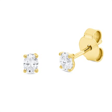 Ohrstecker 4er-Krappe Gelbgold 18kt 0,32 Diamantschmuck mit 2 Diamanten - 2V788