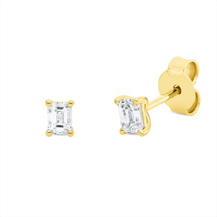 Ohrstecker 4er-Krappe Gelbgold 18kt 0,51 Diamantschmuck mit 2 Diamanten - 2V790
