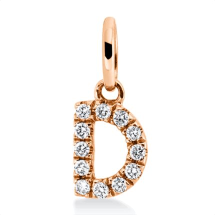 Anhänger Rosegold 18kt 0,05 Diamantschmuck mit 12 Diamanten - 3H096