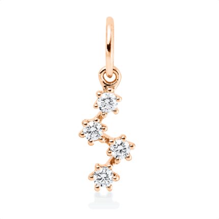 Anhänger Rosegold 18kt 0,09 Diamantschmuck mit 4 Diamanten - 3I158