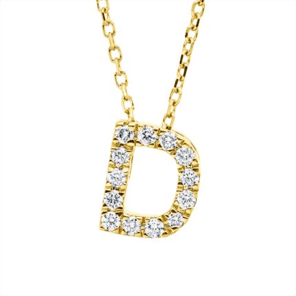 Collier Gelbgold 18kt 0,11 Diamantschmuck mit 13 Diamanten - 4P009