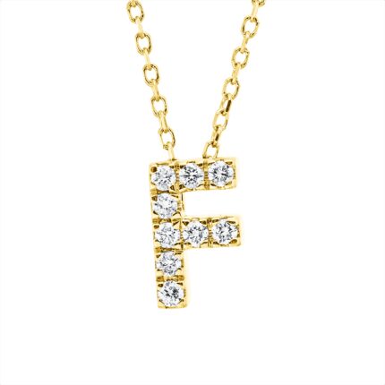 Collier Gelbgold 18kt 0,10 Diamantschmuck mit 9 Diamanten - 4P011