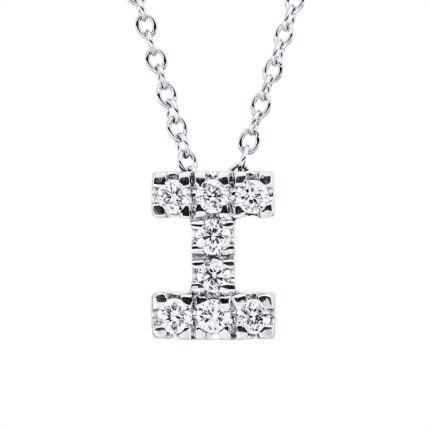 Collier Weißgold 18kt 0,14 Diamantschmuck mit 8 Diamanten - 4P014