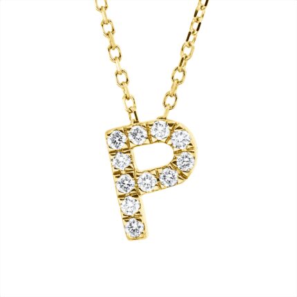 Collier Gelbgold 18kt 0,11 Diamantschmuck mit 11 Diamanten - 4P021
