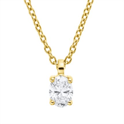 Collier 4er-Krappe Gelbgold 18kt 0,19 Diamantschmuck mit 1 Diamanten - 4P086