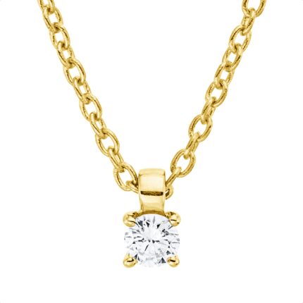 Collier 4er-Krappe Gelbgold 18kt 0,05 Diamantschmuck mit 1 Diamanten - 4P105