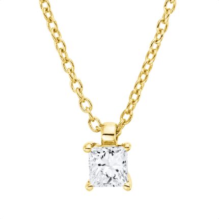 Collier 4er-Krappe Gelbgold 18kt 0,16 Diamantschmuck mit 1 Diamanten - 4P108