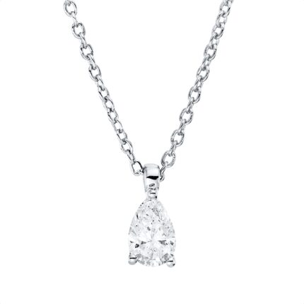 Collier 3er-Krappe Weißgold 18kt 0,20 Diamantschmuck mit 1 Diamanten - 4P111