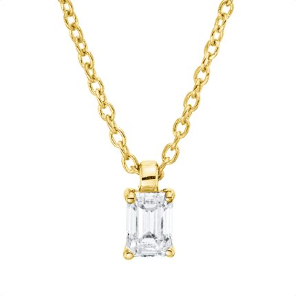 Collier 4er-Krappe Gelbgold 18kt 0,16 Diamantschmuck mit 1 Diamanten - 4P120