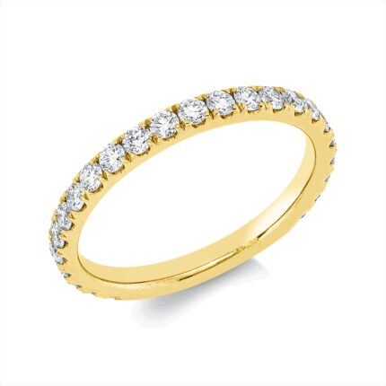 Memoire Gelbgold 18kt 0,68 Diamantringe mit 24 Diamanten - 1HT31