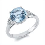 Farbstein Weißgold 18kt 0,12 Diamantringe Farbstein 2,8 ct - 1IH95