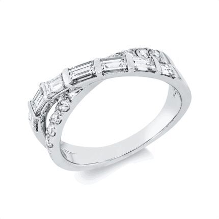 Baguette Weißgold 18kt 1,13 Diamantringe mit 15 Diamanten - 1II79