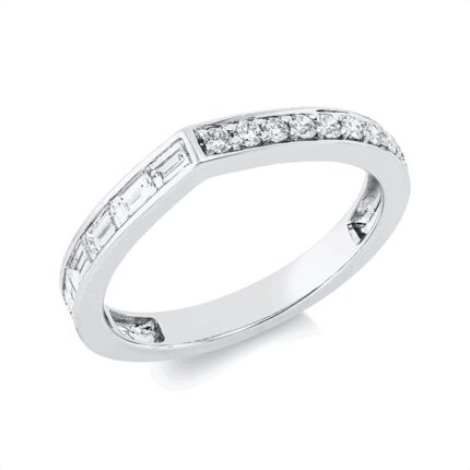 Baguette Weißgold 18kt 0,56 Diamantringe mit 16 Diamanten - 1IJ92