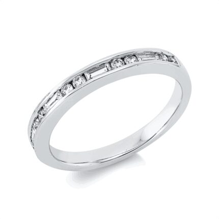 Baguette Weißgold 18kt 0,31 Diamantringe mit 14 Diamanten - 1IM20