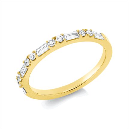 Baguette Gelbgold 18kt 0,38 Diamantringe mit 13 Diamanten - 1IM22