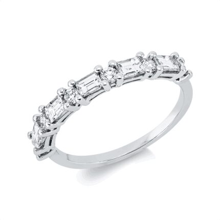Baguette Weißgold 18kt 0,77 Diamantringe mit 11 Diamanten - 1IP79