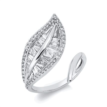 Baguette Weißgold 18kt 1,06 Diamantringe mit 67 Diamanten - 1IP86