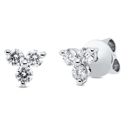 Ohrstecker Weißgold 18kt 0,59 Diamantschmuck mit 6 Diamanten - 2Q997