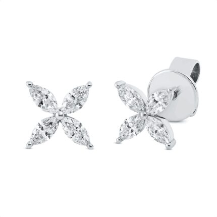 Ohrstecker Weißgold 18kt 0,32 Diamantschmuck mit 8 Diamanten - 2R311