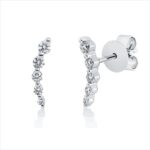 Ohrschmuck Weißgold 18kt 0,24 Diamantschmuck mit 10 Diamanten - 2T680