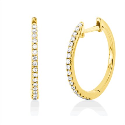 Creolen Gelbgold 18kt 0,18 Diamantschmuck mit 36 Diamanten - 2T782