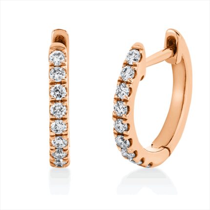 Creolen Rosegold 18kt 0,18 Diamantschmuck mit 18 Diamanten - 2T783