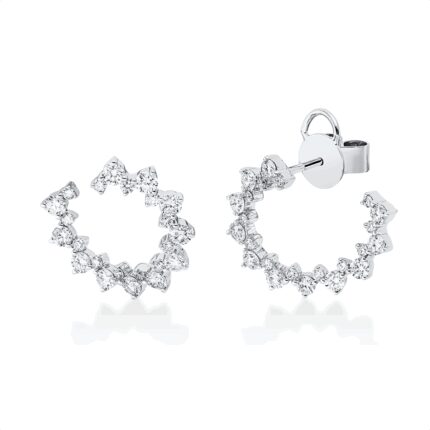 Ohrstecker Weißgold 18kt 0,91 Diamantschmuck mit 46 Diamanten - 2T858