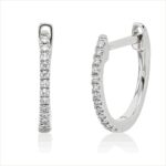 Creolen Weißgold 18kt 0,07 Diamantschmuck mit 26 Diamanten - 2U029