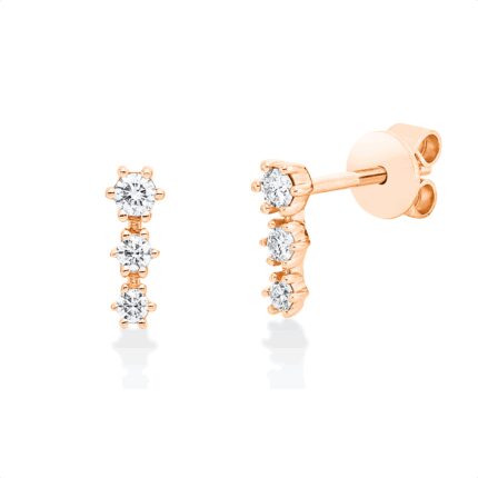 Ohrschmuck Rosegold 18kt 0,19 Diamantschmuck mit 6 Diamanten - 2V721