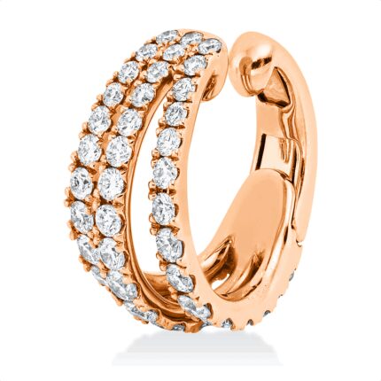 Creolen Rosegold 18kt 0,74 Diamantschmuck mit 47 Diamanten - 2V950