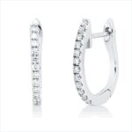 Creolen Weißgold 18kt 0,22 Diamantschmuck mit 24 Diamanten - 2W097