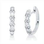 Creolen Weißgold 18kt 0,75 Diamantschmuck mit 26 Diamanten - 2W100