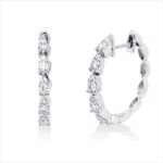 Creolen Weißgold 18kt 0,43 Diamantschmuck mit 20 Diamanten - 2W122