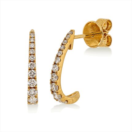 Ohrstecker Gelbgold 18kt 0,36 Diamantschmuck mit 22 Diamanten - 2W134